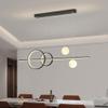 FoRes Creative Pendant Light 32W LED Long Lighting, Fixture Kids Chandelier with White Milk Ball Modern Planet Ceiling Hanging Lamp,for Boy Girl Bedroom Dining Room Table (Color : Black) view 4