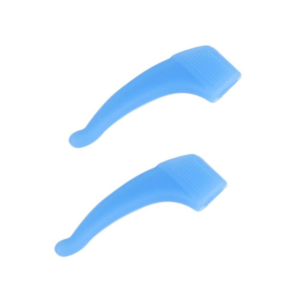 FOMIYES Eyeglass Ear Hooks Comfortable Silicone Temple Tips Anti-Slip Glasses Holders Fashion Look for Glasses Suitable for All Activities (Sky Blue)