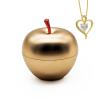 FSwinder Beautiful Apple Ring Necklace Box with Jewel Heart Gift, Double-layered,Gifts for Girlfriend, Women, Mom, Gifts Idea on Wedding Christmas,Valentine's Day,Mother's Day, Birthday (Gold) view 1