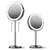 Fancii 9-Inch Lighted Makeup Mirror Height Adjustable with 10X /1X Magnification - Rechargeable, Double Sided LED Vanity Mirror with Light and Stand, 360 Swivel (Hailey) view 1