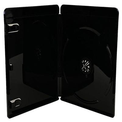 Mediaxpo Durable 14MM Black Blu-Ray DVD Cases - Premium Glossy Finish, Single Disc Design, Perfect for Movie Enthusiasts, Secure Snap Closure (Pack of 25)