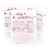 Your Main Event Prints 50 Baby Predictions Cards - Minimalist - Baby Shower Game, New Mom & Dad Card, New Parent Message Advice Book, Fun Party (Pink) view 1