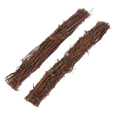 RORPOIR 2pcs Natural Rattan Wreaths for Decoration Unique Grapevine Shape for Weddings Christmas and Rustic Home Decor