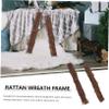 RORPOIR 2pcs Natural Rattan Wreaths for Decoration Unique Grapevine Shape for Weddings Christmas and Rustic Home Decor view 2