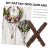 RORPOIR 2pcs Natural Rattan Wreaths for Decoration Unique Grapevine Shape for Weddings Christmas and Rustic Home Decor view 3
