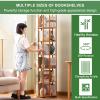 ARMERI 5 Tier Rotating Bookshelf, Corner Bookshelf, Bamboo 360 Swivel Bookcase, Floor Standing Book Shelf Storage Display Rack for Living Room Study Room Office,Wood,5 Tier view 2