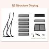 MTNBHH 7 Tiers Iron Files Rack, Floor-Standing Data Rack, Display Stand Leaflet Display Stand for Bank Hall/Libraries/Exhibition/Lobby (Color : Black) view 3