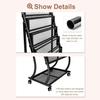 MTNBHH 7 Tiers Iron Files Rack, Floor-Standing Data Rack, Display Stand Leaflet Display Stand for Bank Hall/Libraries/Exhibition/Lobby (Color : Black) view 4