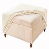 JACOJE Velvet Ottoman Cover Rectangular Stretch Square Ottoman Covers Slipcover Rectangle Washable Foot Stool Cover Thick Storage Protector with Elastic Bottom(#10,70x70 cm) view 1