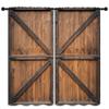 PYMATYTN Brown Wooden Door Blackout Curtains for Boys Girl Bedroom Decor,Rustic Farmhouse Barn Door Thermal Insulated Rod Pocket Drapes Darkening Window Curtain for Living Room Home 84x84 inch view 1