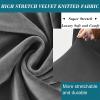 JACOJE Velvet Ottoman Cover Rectangular Stretch Square Ottoman Covers Slipcover Rectangle Washable Foot Stool Cover Thick Storage Protector with Elastic Bottom(#6,110x110 cm) view 4
