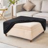 JACOJE Velvet Ottoman Cover Rectangular Stretch Square Ottoman Covers Slipcover Rectangle Washable Foot Stool Cover Thick Storage Protector with Elastic Bottom(#17,105x105 cm) view 3