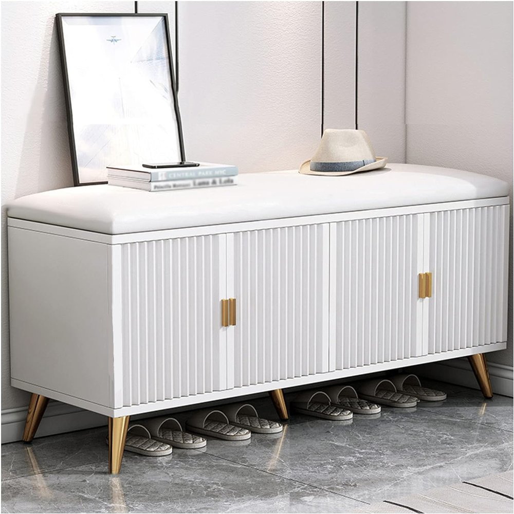 TUOYIBO Changing Shoe Stool Home Porch Shoe Cabinet Padded Bench Modern Minimalist Can Sit On Long Shoe Changing Stool Household Shoe Cabinet Sofa Household Shoe Changing Stool 120 * 30 * 50cm,A