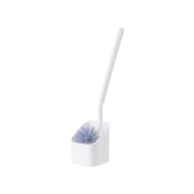 SUREK Soft Wall-Mounted Floor-Standing Style Toilet Brush Compact Size Toilet Brush and Holder Deep Cleaning Toilet Cleaner Brush Reusable, White
