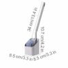 SUREK Soft Wall-Mounted Floor-Standing Style Toilet Brush Compact Size Toilet Brush and Holder Deep Cleaning Toilet Cleaner Brush Reusable, White view 2