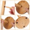SHOWERORO Bamboo Mug Tree Stand Sturdy Coffee Cup Holder for Countertop Organization Elegant Round Design Easy to Clean Natural Material for Kitchen Use view 4