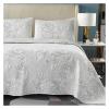 ADovz 3pcs Camellia Embroidered Cotton Bedspread on The Bed Double bedspreads and coverlets Mattress Topper Euro Couple Bed Quilt Set,Bed Sheets view 2