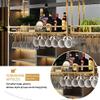 Ceiling Wine Glass Rack Storage Rack Wall-Mounted Adjustable Industrial Wine Rack Hanging Wine Glass Rack Home Bar Multifunctional Display Rack (Color : Gold, Size : 120x35cm) (Gold 60x35cm) view 4