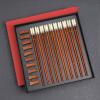 JITEM Red Rosewood Chopsticks Reusable Chopsticks Round Silver Ring Chopsticks Shell Inlaid Chopsticks Non-Slip Durable Chopsticks(Color:Ten Pairs), Size view 1