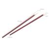 JITEM Red Rosewood Chopsticks Reusable Chopsticks Round Silver Ring Chopsticks Shell Inlaid Chopsticks Non-Slip Durable Chopsticks(Color:Ten Pairs), Size view 2