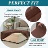 JACOJE Velvet Ottoman Cover Rectangular Stretch Square Ottoman Covers Slipcover Rectangle Washable Foot Stool Cover Thick Storage Protector with Elastic Bottom(#5,90x90 cm) view 3