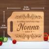 AceThrills Nonna Gifts for Nonna Christmas from Grandkids - Engraved Bamboo Cutting Board 12.3"L x 8.7"W x 0.4"Th view 2