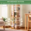 ARMERI Rotating Bookshelf, 360 Display 6 Tier Floor Standing Bookcase Storage Rack for Kids&Adult, Bamboo Narrow Book Shelf Organizer for Living Room, Bedroom, Study Room,C,6 Tier view 3