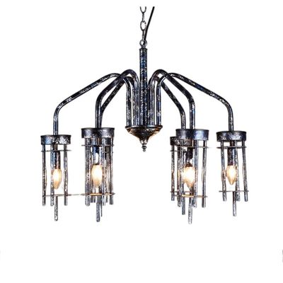 Simple Personality - Industrial Style Hanging Lamp Nostalgic Metal Pendant Light E14 Antique Wrought Iron Ceiling Light Restaurant Bar Cafe 6-Lights Decorative Suspension Light Lighting ,pendant