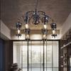 Simple Personality - Industrial Style Hanging Lamp Nostalgic Metal Pendant Light E14 Antique Wrought Iron Ceiling Light Restaurant Bar Cafe 6-Lights Decorative Suspension Light Lighting ,pendant view 3