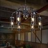 Simple Personality - Industrial Style Hanging Lamp Nostalgic Metal Pendant Light E14 Antique Wrought Iron Ceiling Light Restaurant Bar Cafe 6-Lights Decorative Suspension Light Lighting ,pendant view 4