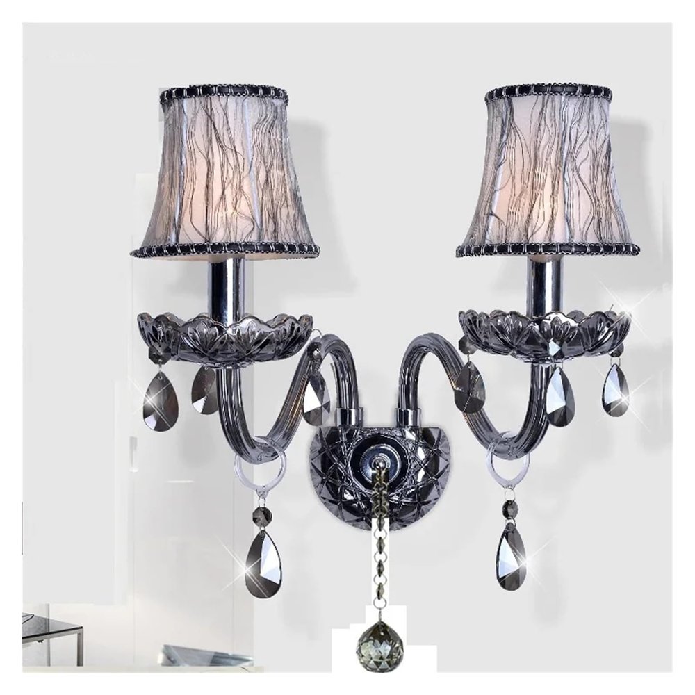 SteFik Modern Smoky Grey Fashion Luxury Large Crystal Chandelier Perfect Compatible with Bedroom, Dining Room, Light Living Room Bedroom Villa Lustre Cristal Fixture,Pendant