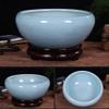 Creative Flower Pots Plant Container Water Lily Bowl Ceramic Large Hydroponic Plant Pot Lotus Flower Copper Coin Grass Hydroponic Ware Fish Tank (bottom Not Perforated) Plant Pot -Bigblue Mug||Medium view 3