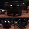 Creative Flower Pots Plant Container Water Lily Bowl Ceramic Large Hydroponic Plant Pot Lotus Flower Copper Coin Grass Hydroponic Ware Fish Tank (bottom Not Perforated) Plant Pot -Bigblue Mug||Medium view 4