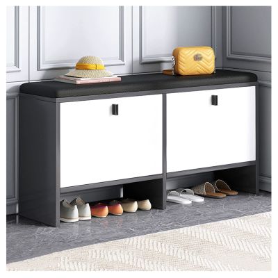 Changing Shoes Stool Simple Modern Door Storage Stool Nordic Shoe Cabinet Home Entrance Bench Shoe Cabinet Drop Leaf Sofa Stool 90 * 24 * 50cm,B