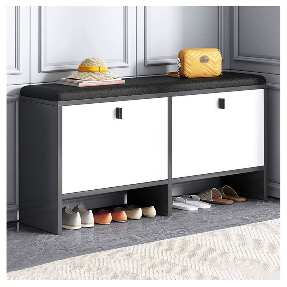 Changing Shoes Stool Simple Modern Door Storage Stool Nordic Shoe Cabinet Home Entrance Bench Shoe Cabinet Drop Leaf Sofa Stool 90 * 24 * 50cm,B