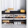 Changing Shoes Stool Simple Modern Door Storage Stool Nordic Shoe Cabinet Home Entrance Bench Shoe Cabinet Drop Leaf Sofa Stool 90 * 24 * 50cm,B view 4