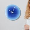 Muloo Nordic Sunset Wall Clock Light Luxury Living Room Punch-Free Mute Glass Wall Hanging Clock Watch Home Dec view 2