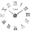 TopHomer Large 3D DIY Wall Clock Frameless Large DIY Wall Clock Kit with Wall Clock Sticker Silent Movement Design for Home Bedroom Office Wall Decorations Ideas(Sliver) view 1