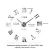 TopHomer Large 3D DIY Wall Clock Frameless Large DIY Wall Clock Kit with Wall Clock Sticker Silent Movement Design for Home Bedroom Office Wall Decorations Ideas(Sliver) view 2