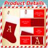 Eoocan 20 Inches Christmas Stockings Red Velvet with White Super Soft Plush Cuff Xmas Stockings Classic Personalized Stocking Decorations for Family Holiday Season Dcor view 3