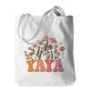 Yaya Gifts Tote Bag Grandma Birthday Gifts Mothers Day Retirement Appreciation Gift for Women Nana Grandma to Be Grammy Christmas Shoulder Bag Reusable Grocery Bags for Shopping Grocery Gym view 1
