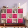ShellKingdom Storage Bins, Foldable Fabric Storage Cubes And Cloth Storage Organizer Drawer For Closet And Toys Storage, 13 X 13 X 13 INCH, 2 Pack (Fuchsia) view 2