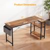 BANTI L Shaped Small Computer Desk with Storage Shelves, 55" Home Office Small Corner Desk Study Writing Table, Deep Brown view 3
