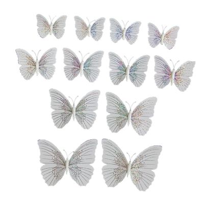 DECHOUS 12pcs Delicate Butterfly Refrigerator Magnets PVC Magnetic Fridge Stickers for Home Decor Kitchen Accessories for Parties and Photography Backgrounds