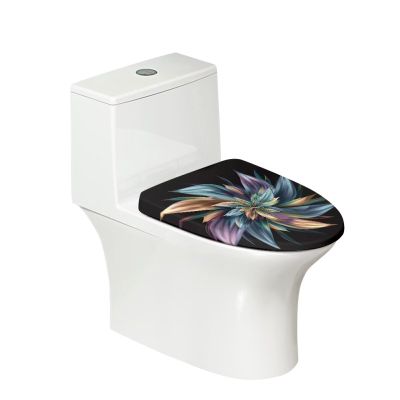 Eheartsgir Lotus Floral Bathroom Toilet Lid Dustproof Cover Soft Comfortable Home Hotel Bathroom Toilet Protective Cover Fits Most Toilet Bowl Lids for Home Decorations