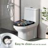 Eheartsgir Lotus Floral Bathroom Toilet Lid Dustproof Cover Soft Comfortable Home Hotel Bathroom Toilet Protective Cover Fits Most Toilet Bowl Lids for Home Decorations view 4