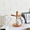 DUJEFF Mug Tree Wood Coffee Cup Holder with 3 Hooks, Drying Rack Jewelry Rack, view 2