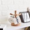 DUJEFF Mug Tree Wood Coffee Cup Holder with 3 Hooks, Drying Rack Jewelry Rack, view 3