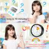 Secura 60-Minute Visual Timer with Rainbow Pattern, Classroom Timer and Time Management Tool for Teaching with Pause Function (Black & Star) view 2