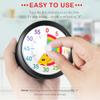 Secura 60-Minute Visual Timer with Rainbow Pattern, Classroom Timer and Time Management Tool for Teaching with Pause Function (Black & Star) view 3